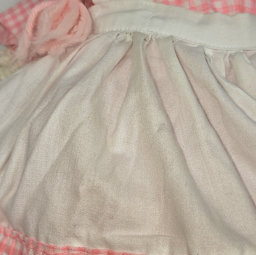 Unique OOAK Large 24" Raggedy Ann Doll w/Pink Pigtail Braid Hair & Gingham Dress - Picture 16 of 16
